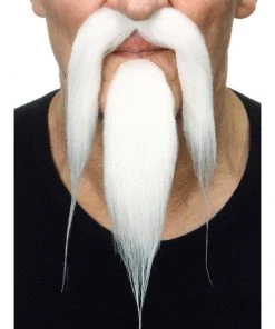 Tomfoolery Facial Hair Mo & Beard Historical Asia - White