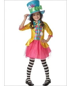 Rubie's Deerfield Mad Hatter Girls Deluxe Costume - Size 6-8 Girls Costumes