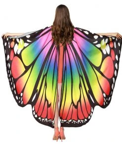 JD Party Giant Rainbow Butterfly Wings Cape Animals
