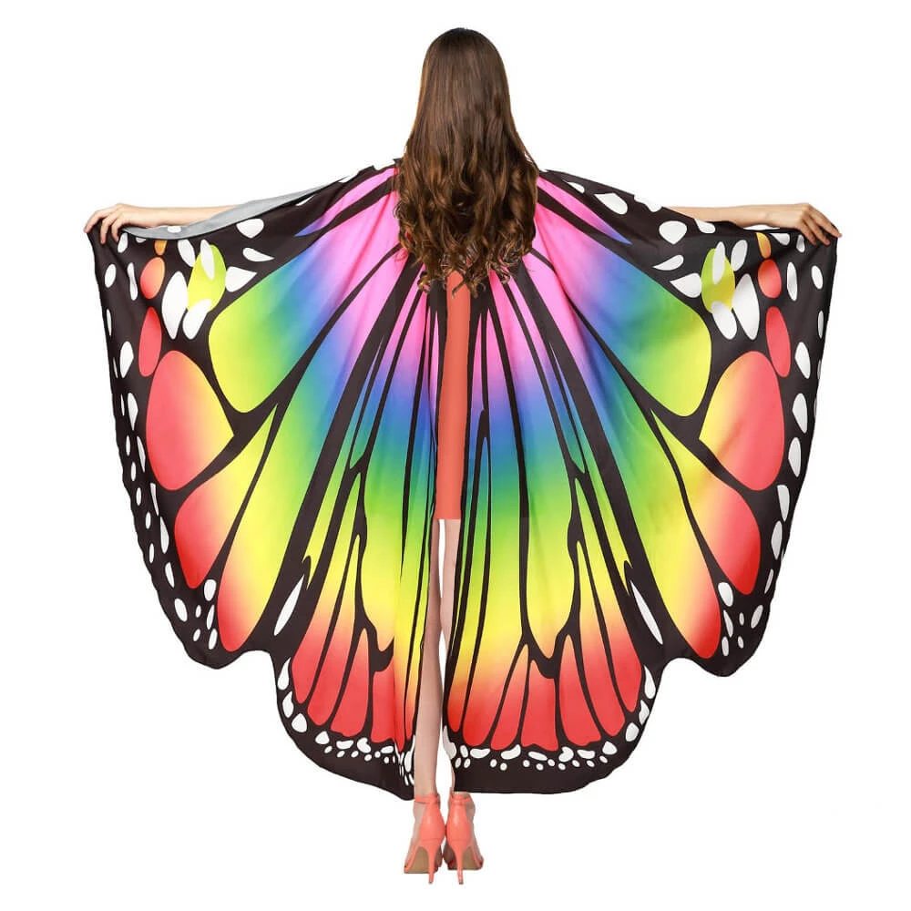 JD Party Giant Rainbow Butterfly Wings Cape Animals 1 JD Party Giant Rainbow Butterfly Wings Cape Animals