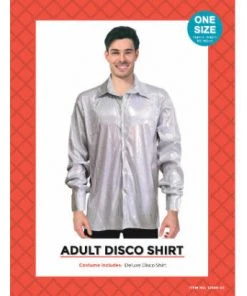 JD Party Adult 70s Disco Shirt - White