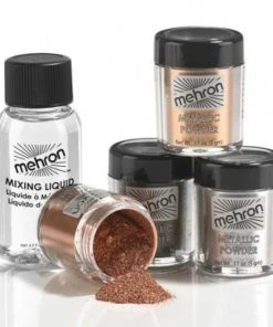 Tomfoolery Makeup Metallic Powder With Mixing Liquid - Assorted Metallic Colours