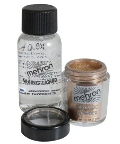 Tomfoolery Makeup Metallic Powder With Mixing Liquid - Assorted Metallic Colours