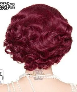 Brave N Krazy 1920's Flapper Finger Waves Wig - Burgundy