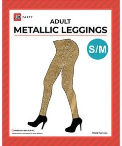 JD Party Women's Metallic Leggings - Gold