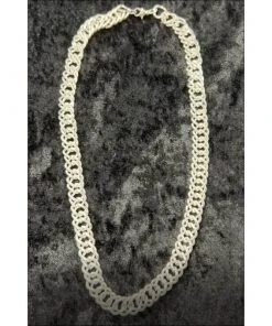 JD Party Big Silver Chain Necklace 1970's