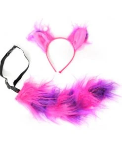 JD Party Grinning Cat Ears Headband & Tail Set Accessories