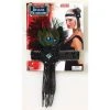 Forum Novelties Black 1920s Flapper Headband With Peacock Feather
