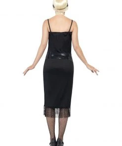 Smiffys 1920's Simple Black Slip Flapper Costume Ladiesc 5 Smiffys 1920's Simple Black Slip Flapper Costume Ladiesc