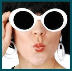 Tomfoolery Accessoriesc Grace White Sunglasses