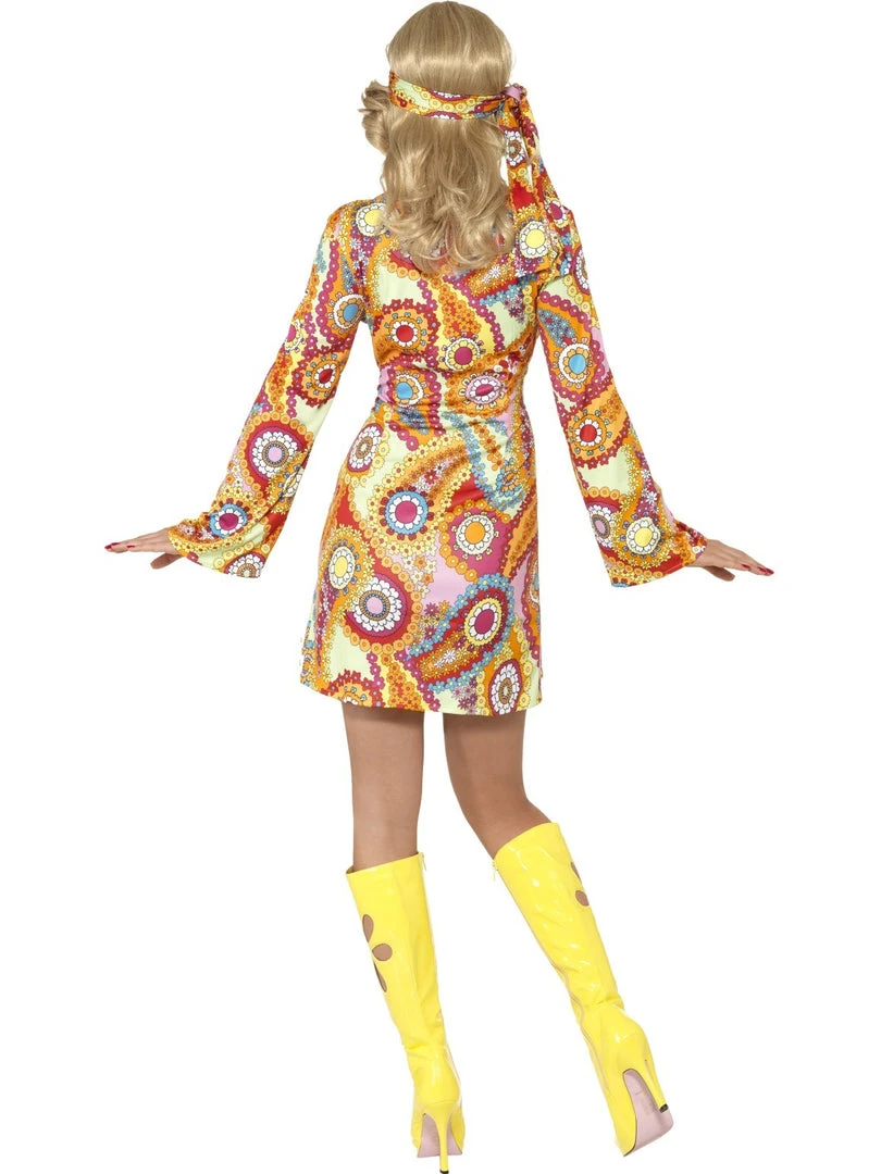 Smiffys Ladiesc 1960's Hippy Chick Costume 3 Smiffys Ladiesc 1960's Hippy Chick Costume