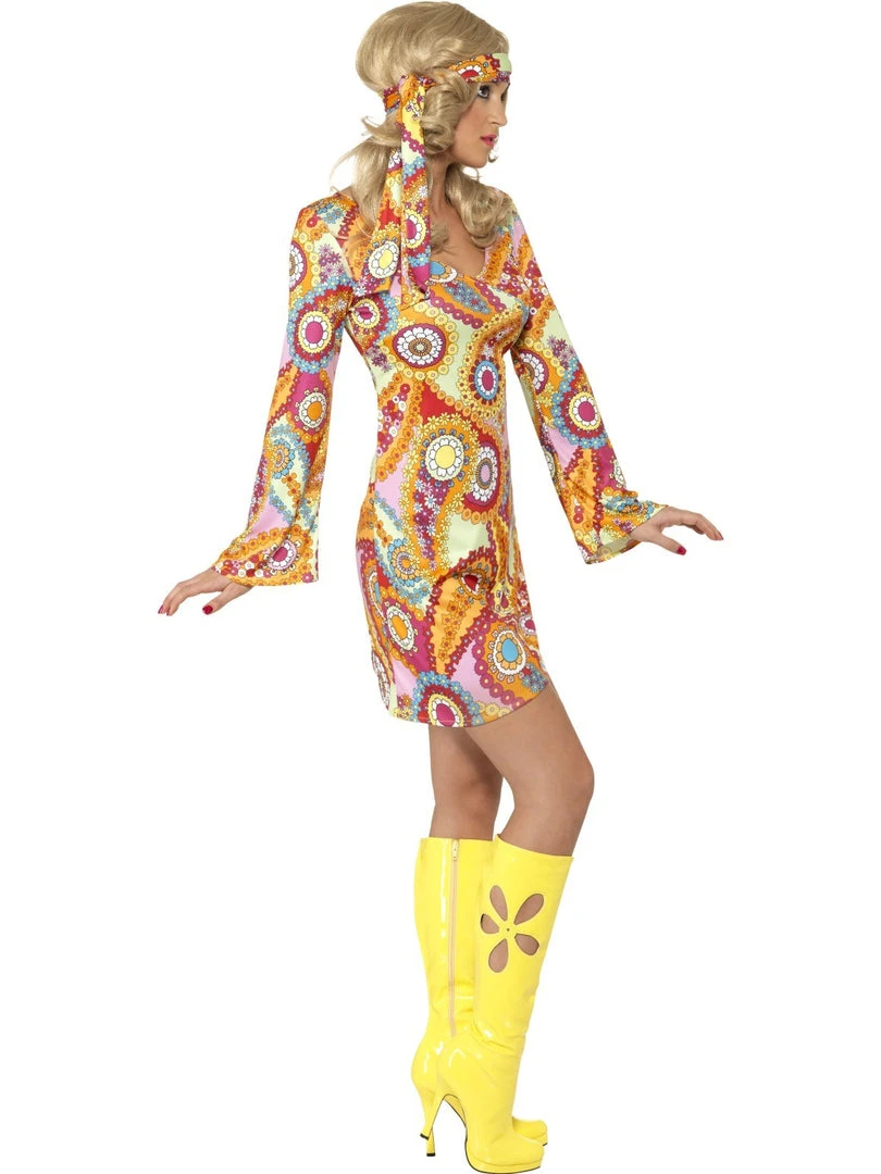 Smiffys Ladiesc 1960's Hippy Chick Costume 2 Smiffys Ladiesc 1960's Hippy Chick Costume
