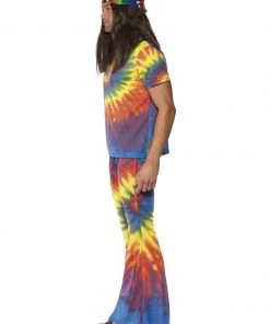 Smiffys 1960's Tie Dye Top And Flared Trousers Mensc