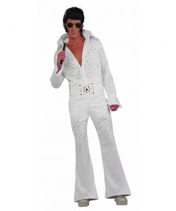 Forum Novelties Mensc 1970s Vegas Superstar White Jumpsuit