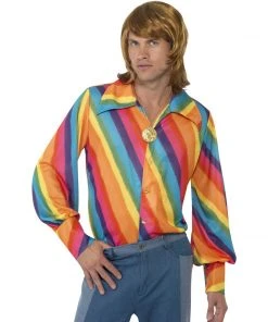 Smiffys 1970's Rainbow Shirt Mensc