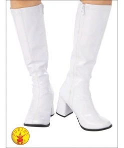 Rubies Go Go Boots White - Adult 1960's
