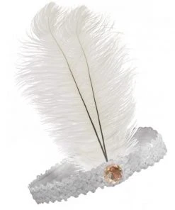 Swedia's 20s Flapper Headband Sequined - White
