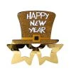JD Party Happy New Year Top Hat Star Glasses - Gold Or Silver
