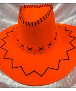 JD Party Hats & Headwear Fluro Cowboy Hat - Orange