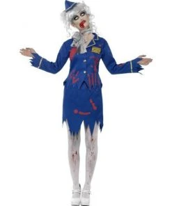 Smiffys Ladies Zombie Air Hostess Costume Ladiesc