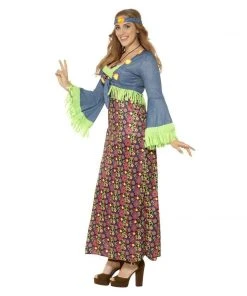 Smiffys Curves Hippy Lady Costume Ladiesc