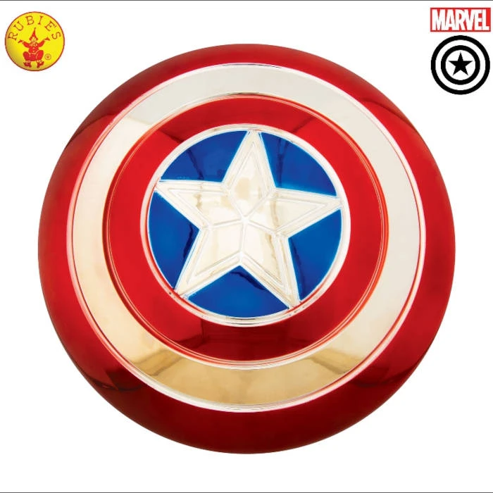 Rubie's Deerfield Captain America Electroplated Metallic 12" Shield 1 Rubie's Deerfield Captain America Electroplated Metallic 12" Shield
