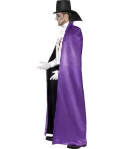 Smiffys Black And Purple Reversible Count Cape