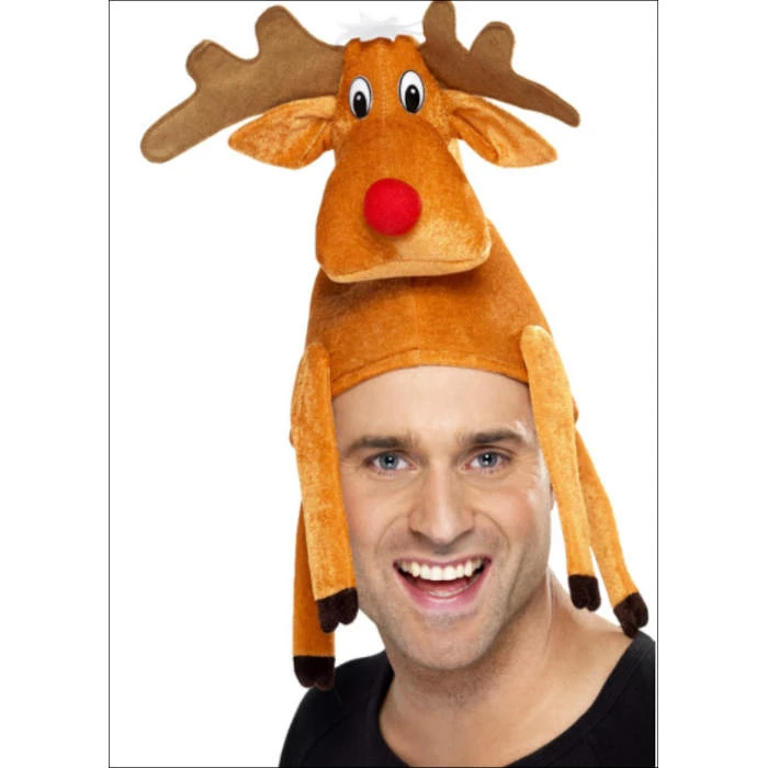 Smiffys Reindeer Hat - Sat On Your Head 1 Smiffys Reindeer Hat - Sat On Your Head