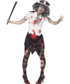 Smiffys Ladiesc Ladies Zombie Policewoman Costume