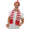 Smiffys Mensc Where's Wally Hat Scarf & Glasses Kit