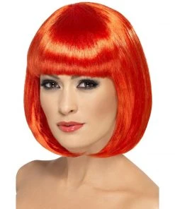 Smiffys 1980's Red Short Bob Partyrama Wig