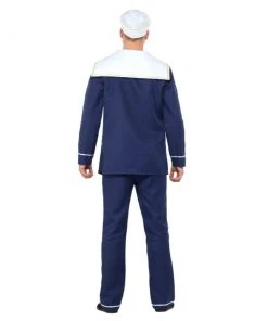 Smiffys Occupations & Uniforms Sailor Man Costume - Blue & White