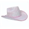 Trademart Accessoriesc Pink Lacy Festival Cowgirl Hat