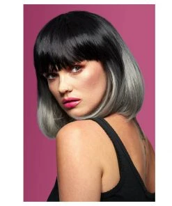 Smiffys Manic Panic Alien Grey Glam Doll Wig
