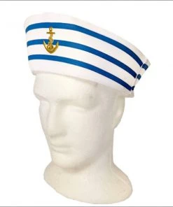 Trademart Sailor Gob Hat W/ Gold Anchor Hats & Headwear