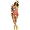Smiffys Fever 60s/70s Flower Power Ladies Costume