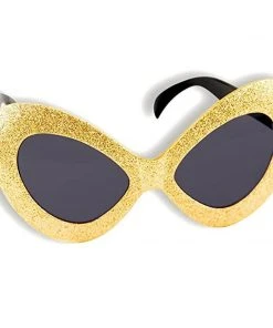 Forum Novelties 60s Groovy Mod Glitter Glasses - Gold