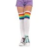 Tomfoolery Over The Rainbow Opaque Thigh Highs - Leg Avenue