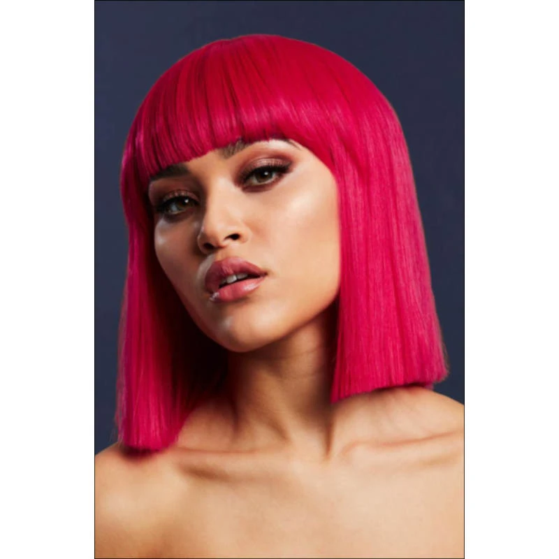 Smiffys Wigsc Magenta Pink Blunt Cut Bob With Fringe - Lola 1 Smiffys Wigsc Magenta Pink Blunt Cut Bob With Fringe - Lola