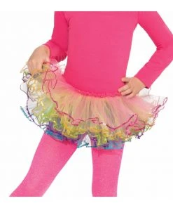 Forum Novelties Kids Pastel Rainbow Tulle Tutu And Sequin Edging Accessories