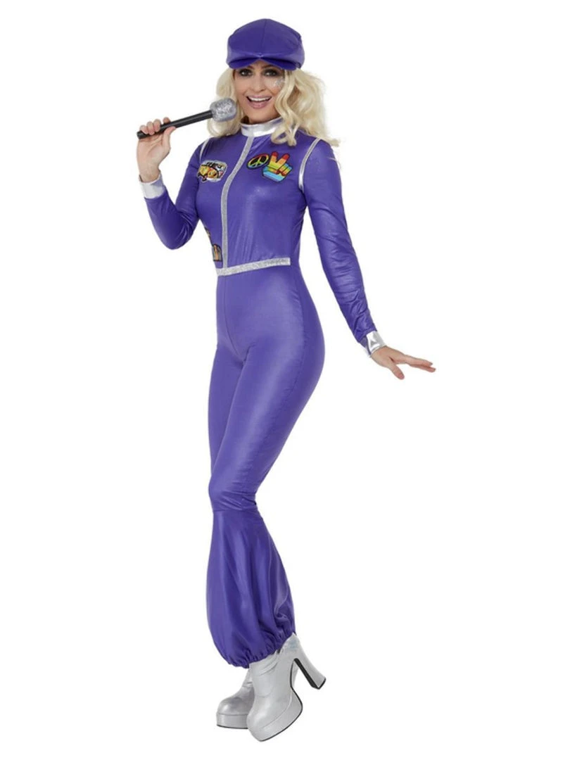 Smiffys 70s Dancing Queen Purple Jumpsuit Costume 2 Smiffys 70s Dancing Queen Purple Jumpsuit Costume