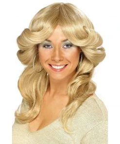 Smiffys Blonde Flick Wig 1970's