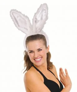 Forum Novelties Super Deluxe White Bunny Ears