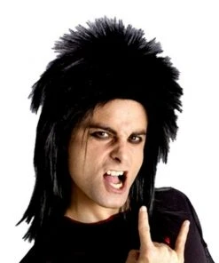 Forum Novelties 1980's 80's Rockin Black Mullet Wig