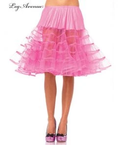 Tomfoolery 1950's Mid-Length Pink Petticoat - Leg Avenue