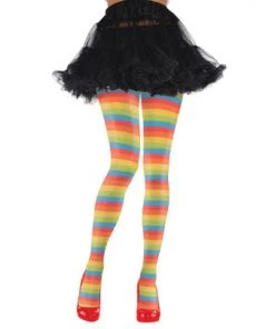 Rainbow Striped Tights - Amscan Circus & Clowns