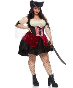 Tomfoolery Ladiesc Wicked Wench Ladies Plus Costume - Leg Avenue