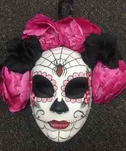 Tomfoolery Masks Rosa Day Of The Dead Flower Face Mask
