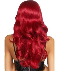 Tomfoolery 24" Misfit Long Wavy Wig With Fringe - Red Wigsc