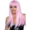 Tomfoolery 24" Long Straight Wig With Fringe - Pink